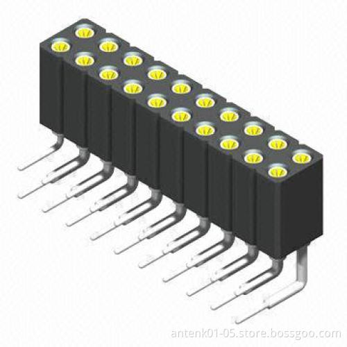 2.54mm machine pin socket, right angle type
